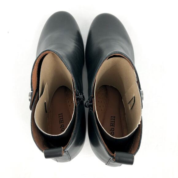 Cobb Hill Womens Larsa Ankle Bootie US 8 Wide EU 38.5 Black Leather NIB - Picture 10 of 12